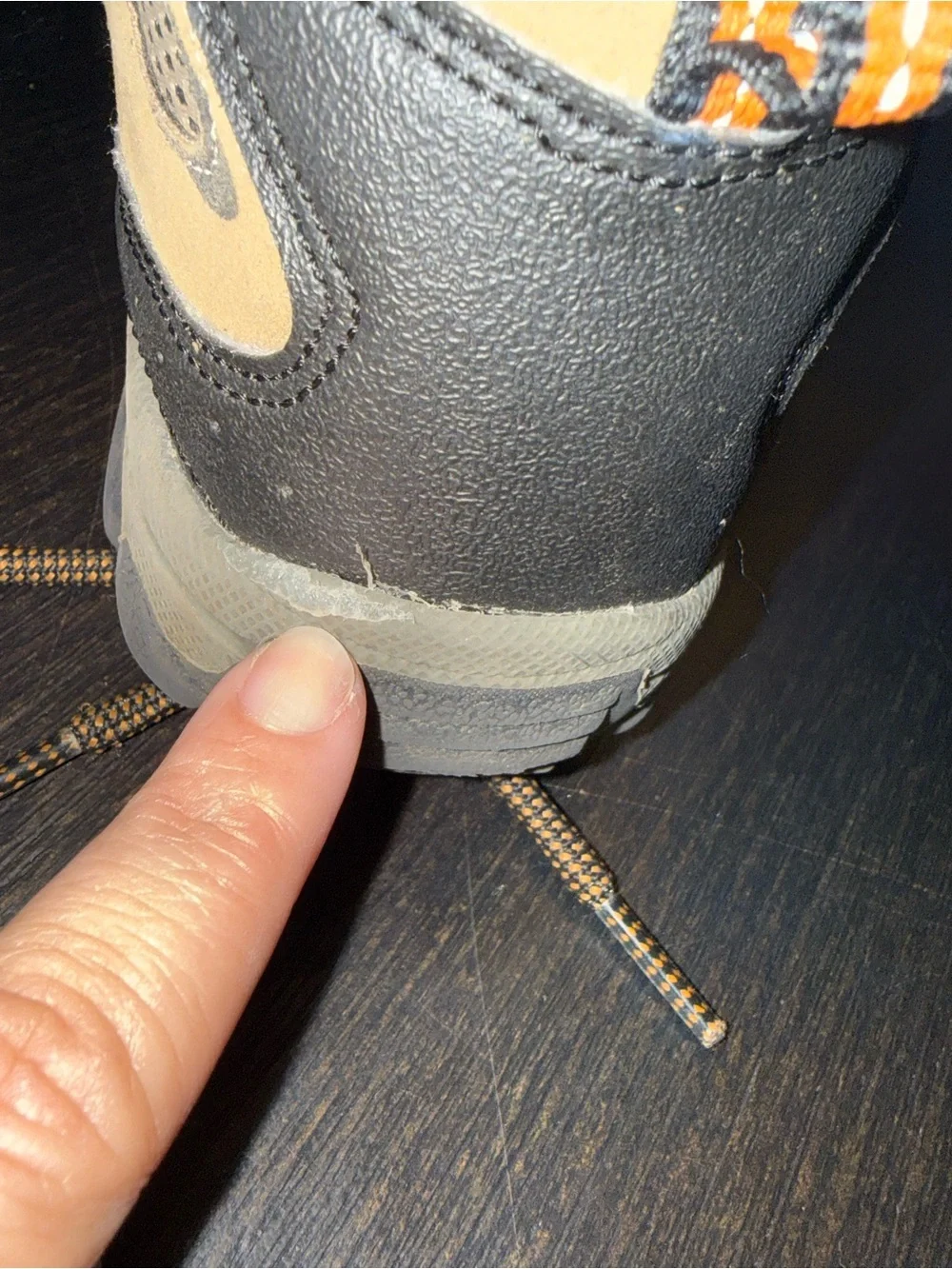 Kid’s Tan Hiking Shoes with Black Accents